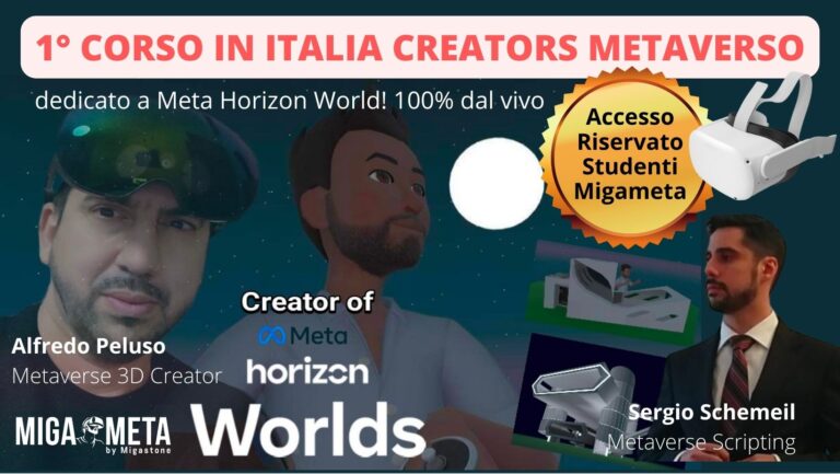 Alfredo Peluso e Sergio Schemeil Corso Horizon World Meta